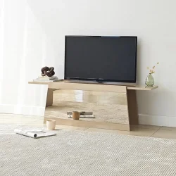 Queen Güzgülü Tv Stend 120cm - Krem/Bronz Güzgü - 5