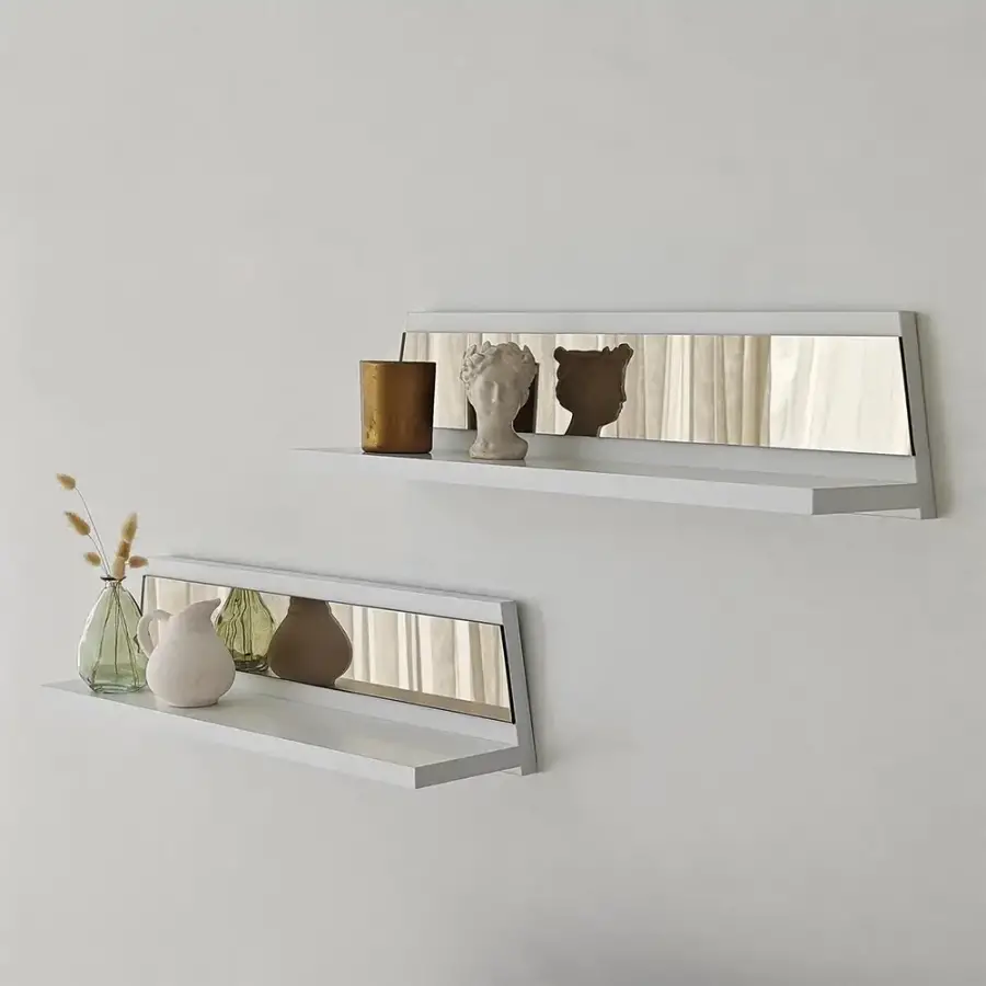 Queen Güzgülü Tv Stend 180cm - Ağ/Bronz Güzgü - 7