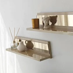 Queen Güzgülü Tv Stend 180cm - Krem/Bronz Güzgü - 6