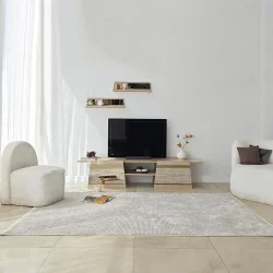 Queen Güzgülü Tv Stend 180cm - Krem/Bronz Güzgü - 3