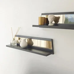 Queen Güzgülü Tv Stend 180cm - Qara/Bronz Güzgü - 5