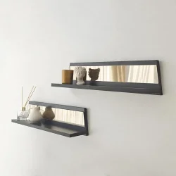 Queen Güzgülü Tv Stend 180cm - Qara/Bronz Güzgü - 8