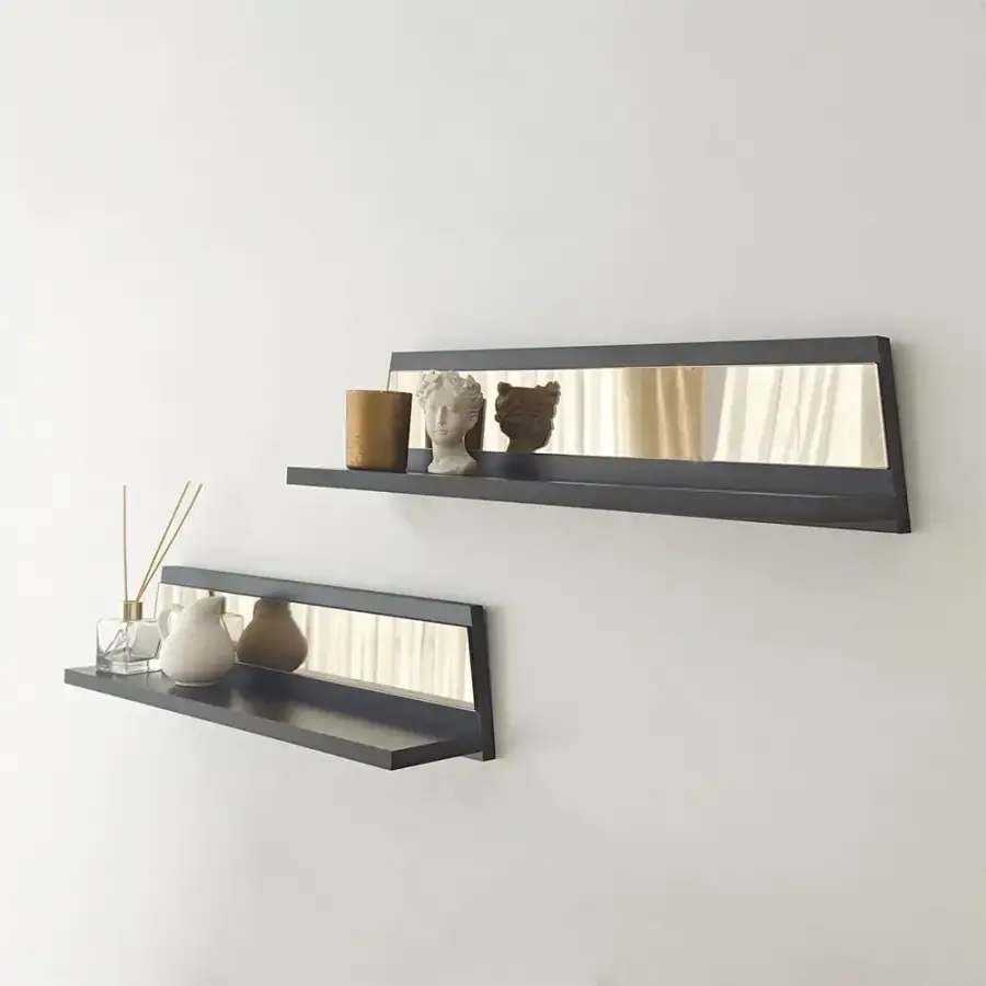 Queen Güzgülü Tv Stend 180cm - Qara/Bronz Güzgü - 8