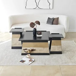 Queen Jurnal Masa Dəsti - Qara/Bronz Güzgü - Neohome (1)