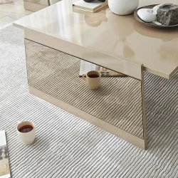 Queen Jurnal Masası - Krem/Bronz Güzgü - Neohome (1)