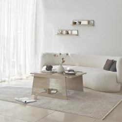 Queen Jurnal Masası - Krem/Bronz Güzgü - 8