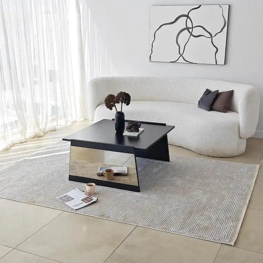 Queen Jurnal Masası - Qara/Bronz Güzgü - 7