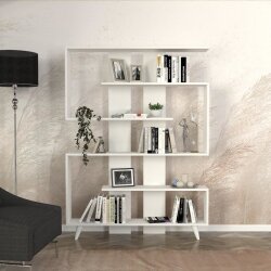 Rain Kitab Rəfi - Ağ - Decoroom Collection
