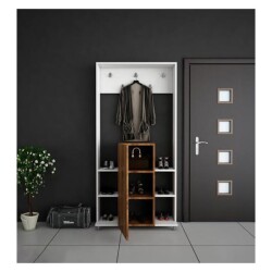 Ramo Dəhliz Dolabı - Ağ/Cəviz - Decoroom Collection (1)