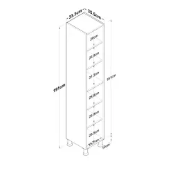 Raum Çox Məqsədli Dolab 2 Qapılı - Ağ - Ravilla (1)