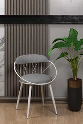 Relax Mdf Masa Stol Stul Dəsti Beyaz - Gri - Eviana (1)