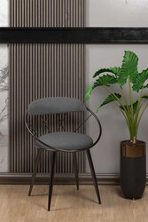 Relax Mdf Masa Stol Stul Dəsti Siyah - Antrasit - Eviana (1)