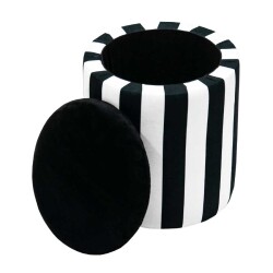 Rennes Sandıqlı Pufik - Ağ/Qara - Zemhome (1)