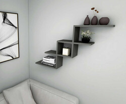 Reynard Divar Rəfi - Antrasit - Modev