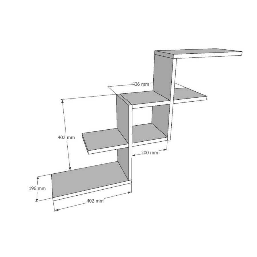 Reynard Divar Rəfi - Cəviz - 4