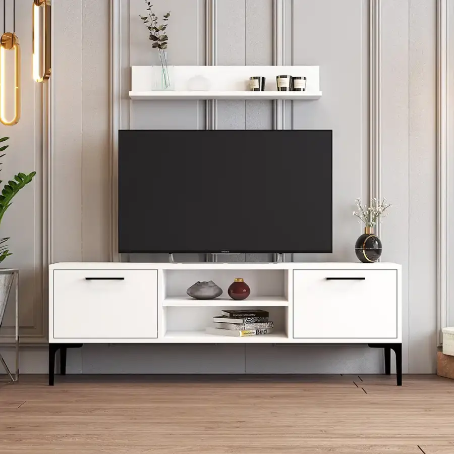 Riga Tv Stend - Ağ - 1