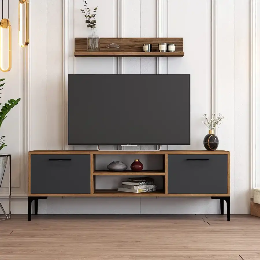 Riga Tv Stend - Cəviz/Antrasit - 1