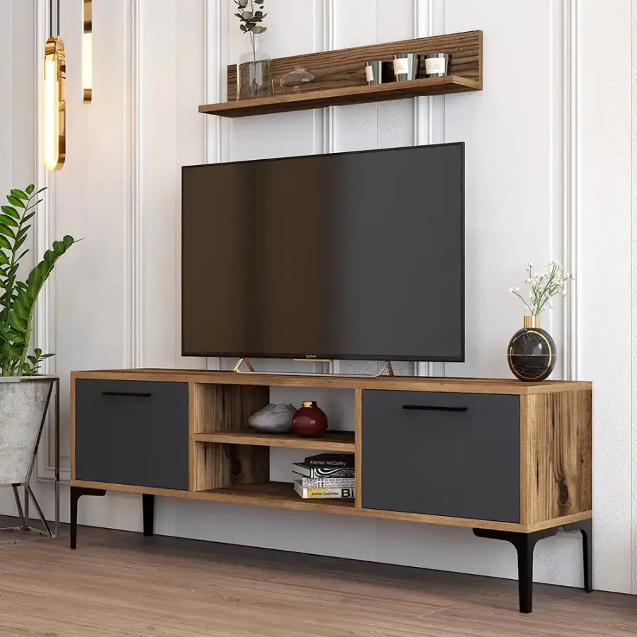 Riga Tv Stend - Cəviz/Antrasit - 2
