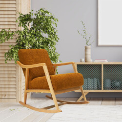 Rock Yellənən Berjer Kreslo - Xardal - Zemhome