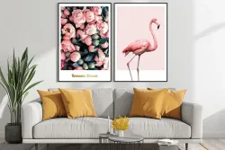 Romance Blooms 2'li Set Kətan Tablo TB1276 - 3