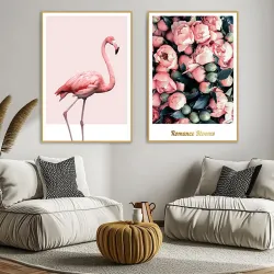 Romance Blooms 2'li Set Kətan Tablo TB1276 - 1