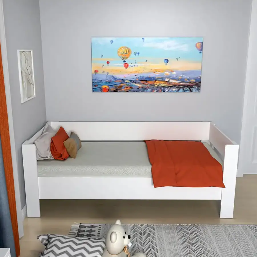 Rosie Bir Nəfərlik Çarpayı - Ağ - 2