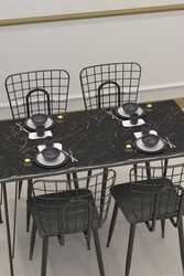 Ruby Masa Stol Stul Dəsti Antrasit - Eviana (1)