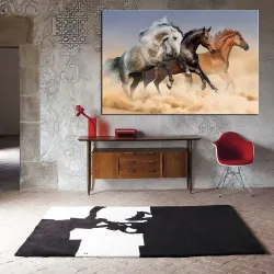 Running Horses Kətan Tablo TB1266 - 1