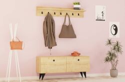 Rupa Rəfli və Asılqanlı Dəhliz Dolabı - Meşə - Decoroom Collection