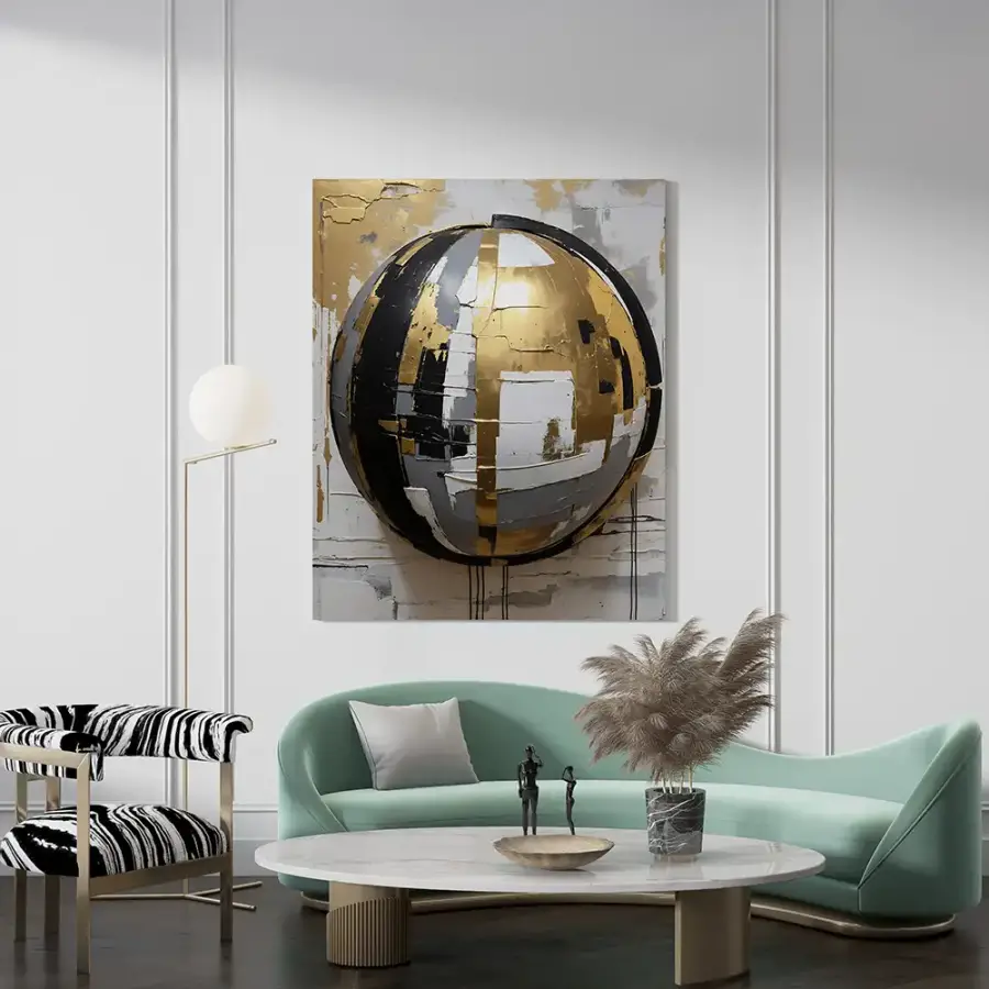 Rustic Abstraction Kətan Tablo TB2028 - 1