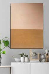 Sarı Karşıt Tonlar Kətan Tablo - Markaev