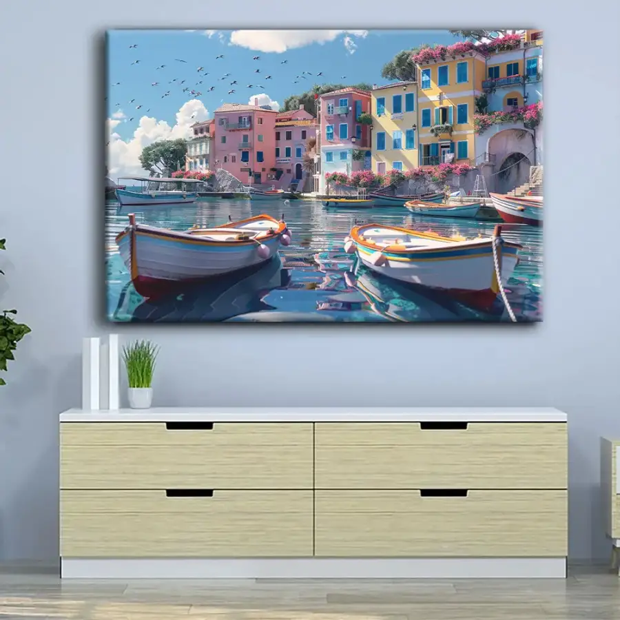 Seaside Town Kətan Tablo TB2033 - 1