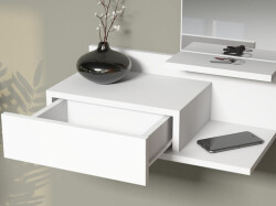 Seldon Güzgülü Dəhliz Dolabı - Ağ - Modev (1)