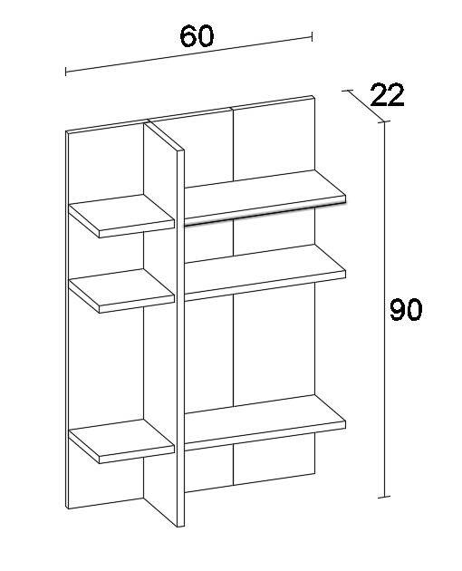 Semen 2 Divar Rəfi - Ağ - 3