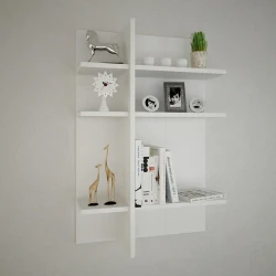 Semen 2 Divar Rəfi - Ağ 