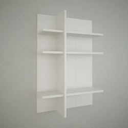 Semen 2 Kitab Rəfi - Ağ - Decoroom Collection (1)