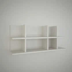 Semen Kitab Rəfi - Ağ - Decoroom Collection (1)