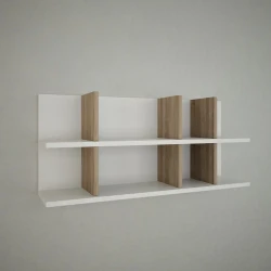 Semen Divar Rəfi - Ağ/Meşə - Decoroom Collection (1)