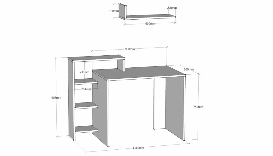 Serta Uşaq Otağı Mebel Dəsti + Çarpayı, Dolab, Çalışma masası, Tumba - Antrasit/Sarı - 10
