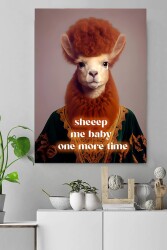 Sheep Me Baby One More Time Kətan Tablo - Markaev
