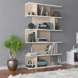 Side Kitab Rəfi - Meşə/Ağ - Decoroom Collection (1)