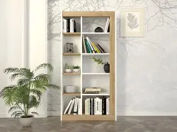 Siloma Kitab Rəfi - Ağ/Meşə 