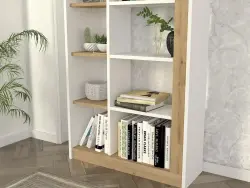 Siloma Kitab Rəfi - Ağ/Meşə - 3