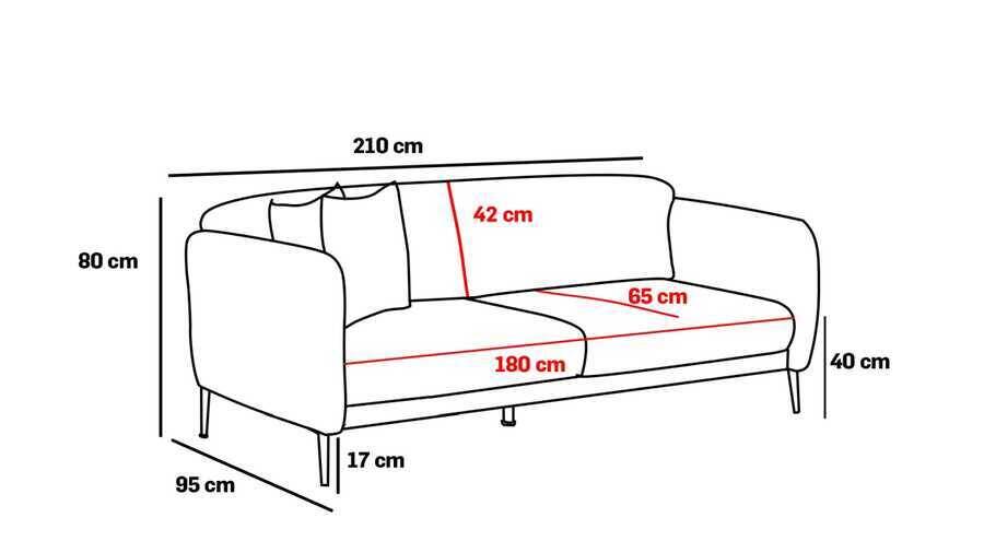 Simena Serisi Yataqlı Açılan Divan Üçlü Gri - 7