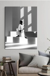 Siyah Beyaz Erkek Kanvas Tablo - Markaev