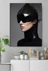 Siyah Kostümlü Kadın Kanvas Tablo - Markaev