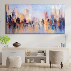 Skyline City View Kətan Tablo TB2096 - 1