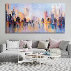 Skyline City View Kətan Tablo TB2096 - 2