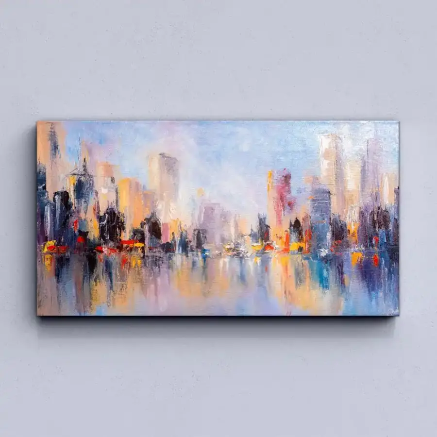 Skyline City View Kətan Tablo TB2096 - 3