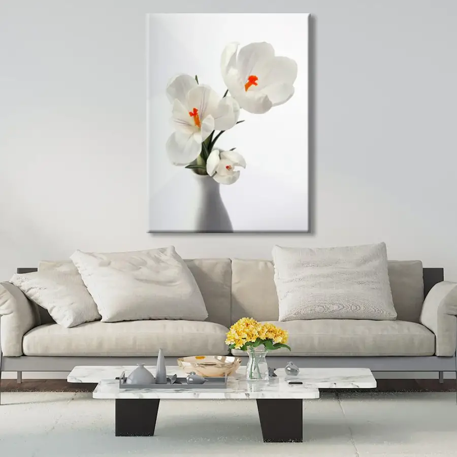 Snowdrop Flowers Kətan Tablo TB2082 - 1